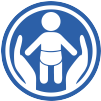[Symbol] Schützende Hände und Kind